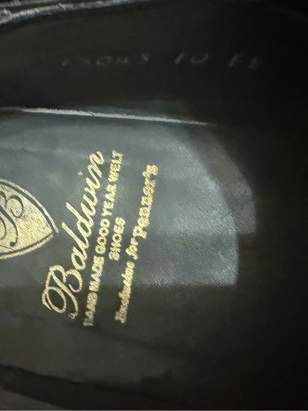 baldwin Handmade Good Year Walt Black Shoes Size 10 ee
